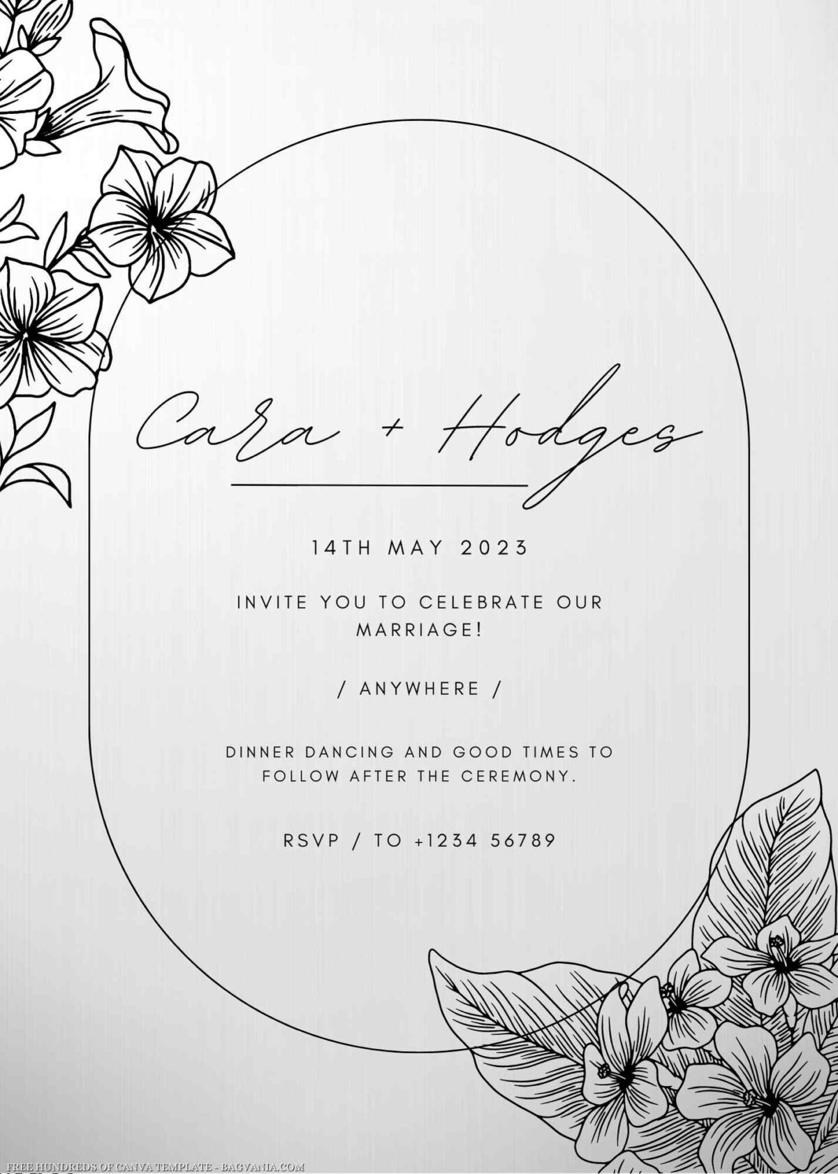 Free Editable Floral Gradient White Background Wedding Invitation