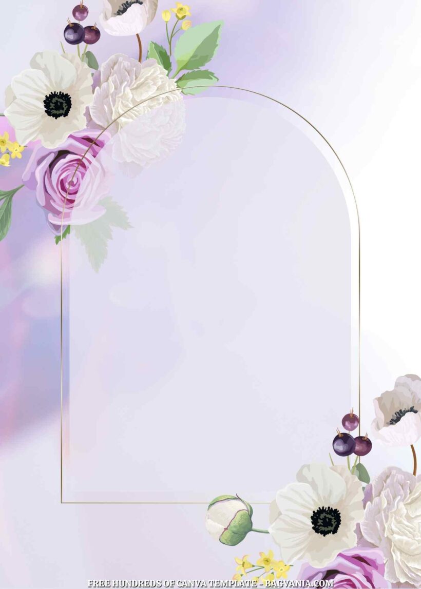 18+ White Anemone Floral Canva Wedding Invitation Templates | FREE ...