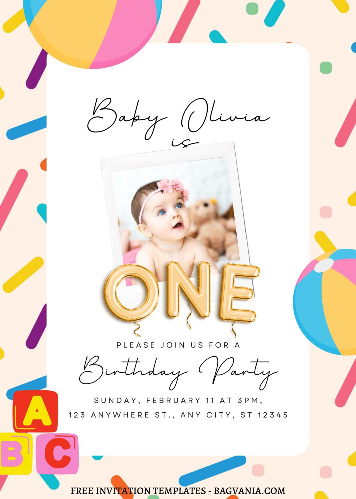 10+ Sweet & Simple Canva Baby Sprinkle Invitation Templates with colorful toys