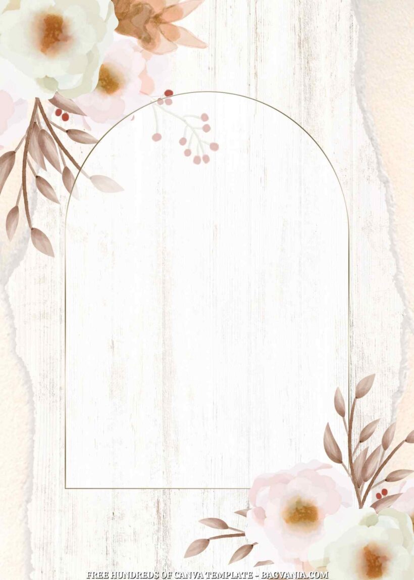 22+ Rustic Flower Dried Canva Wedding Invitation Templates | FREE ...