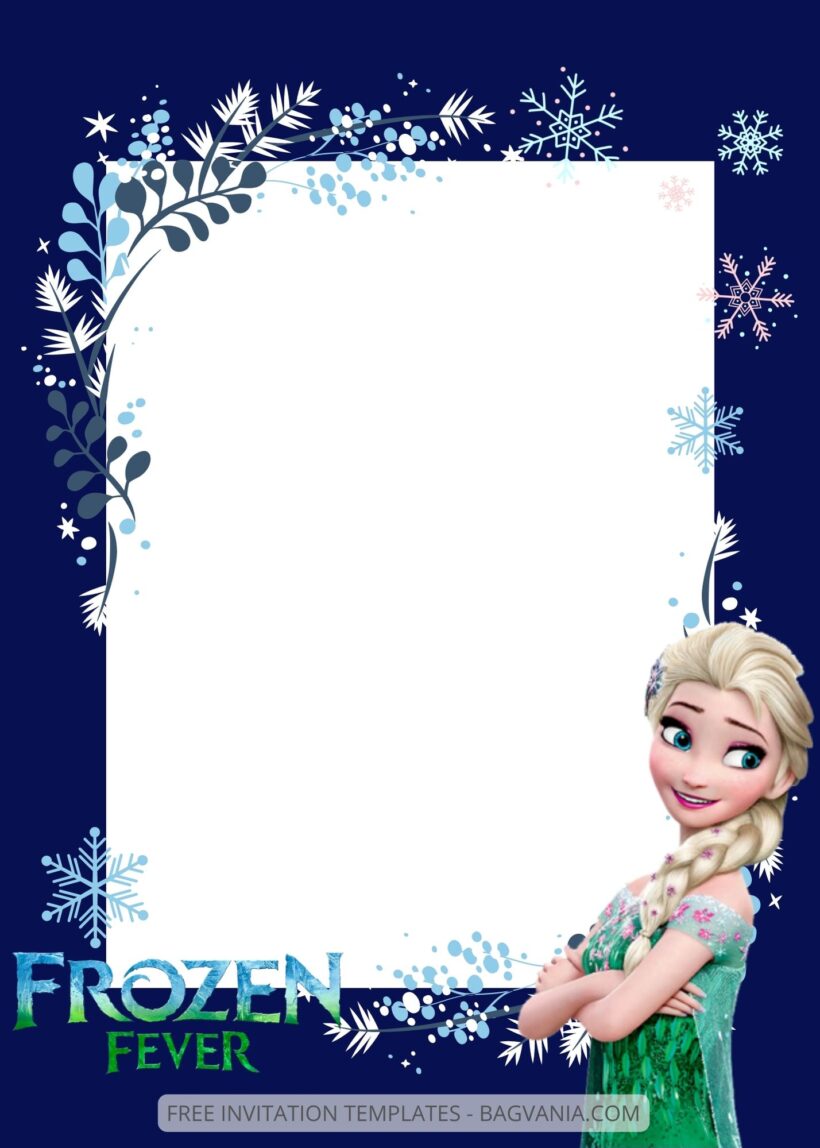 Blank Adventure With Frozen Canva Birthday Invitation Templates Two