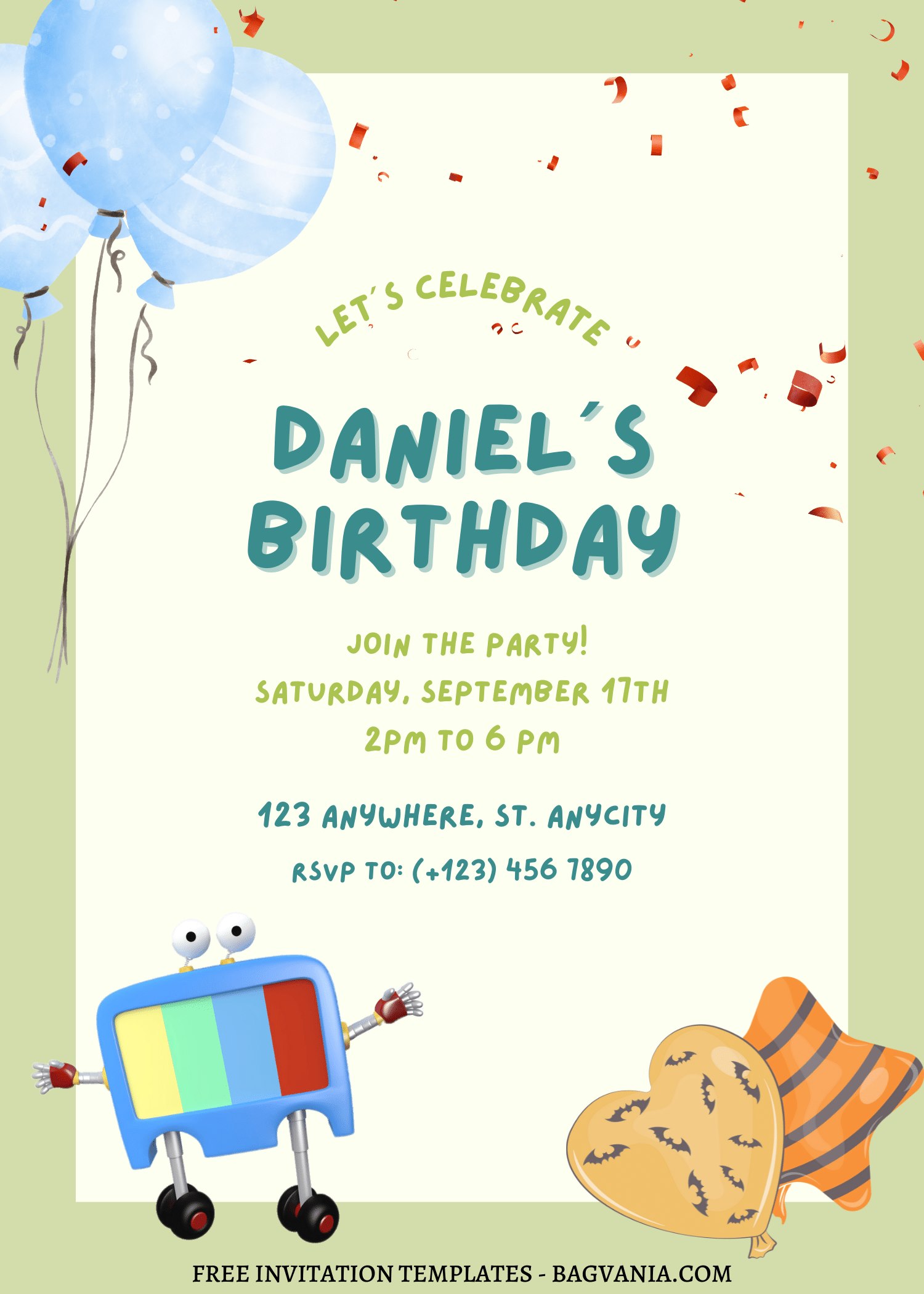 8+ cute word party canva first birthday invitation templates
