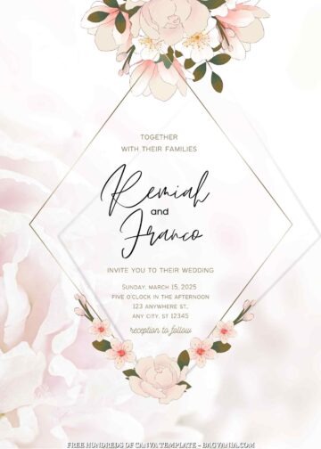 14+ Soft Pink Dainty Canva Birthday Invitation Templates | FREE ...