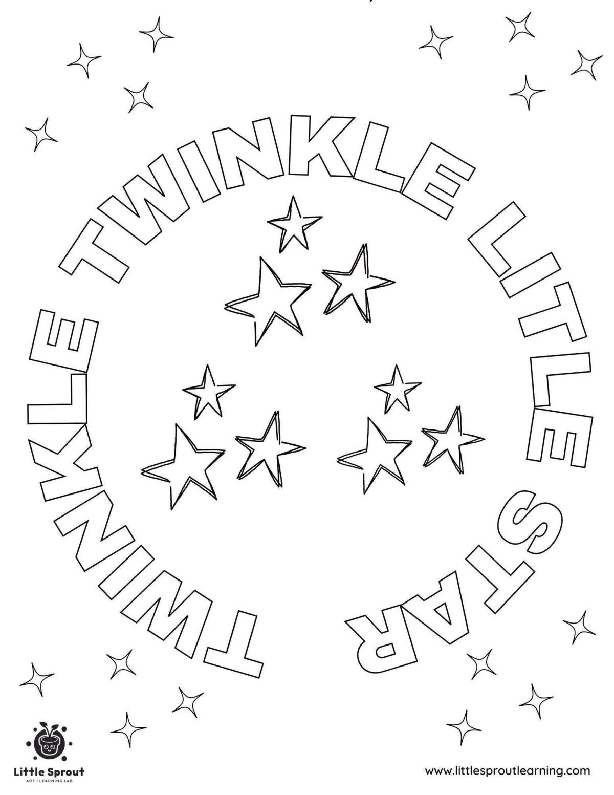 Twinkle Little Star Coloring Pages Templates