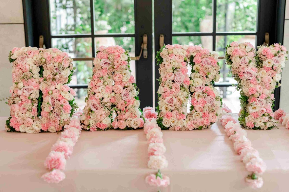 Floral Arrangement Baby Shower Sign