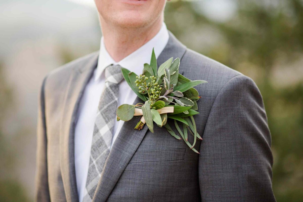 Groomsmen Greenery Boutonniere