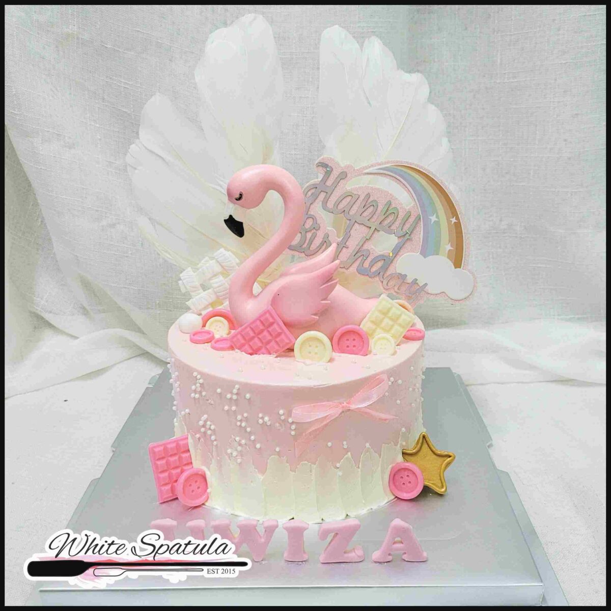 Pastel Pink Flamingo Cake