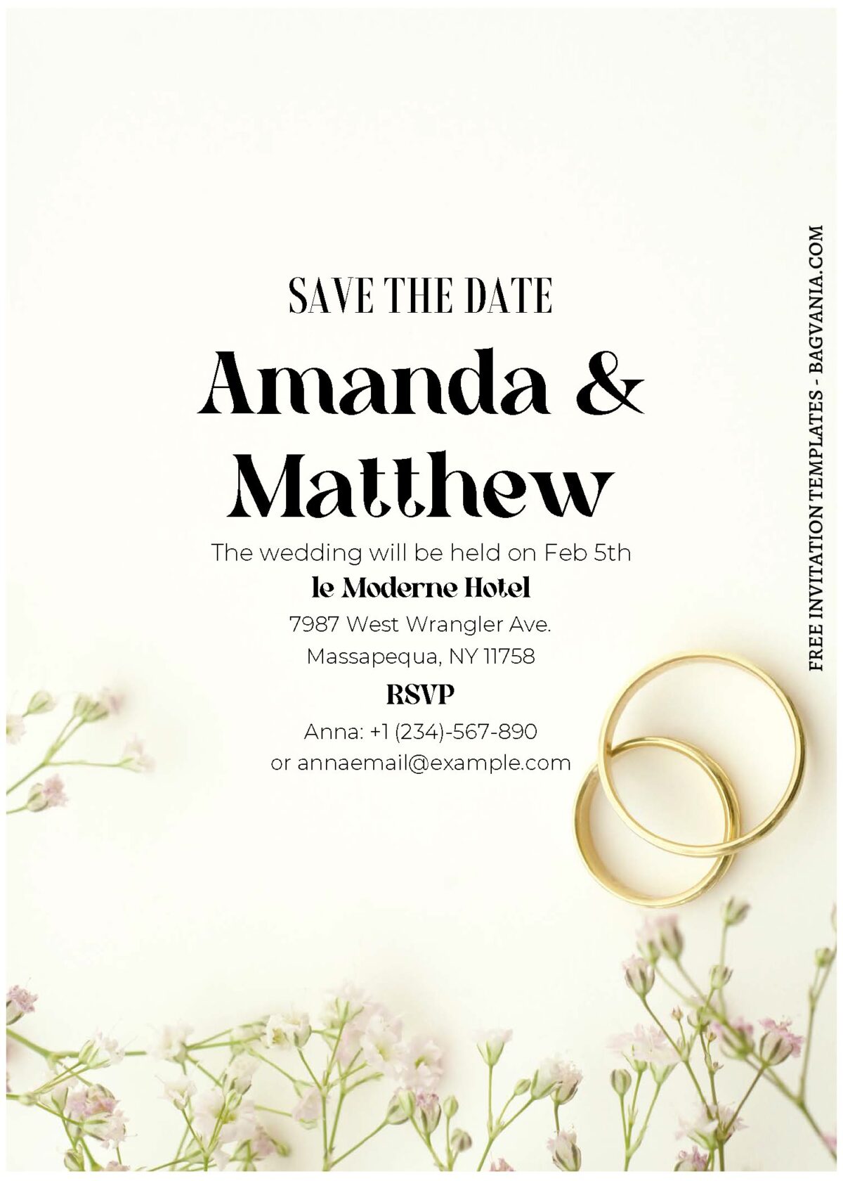 (Free Editable PDF) Modest Watercolor Botanical Wedding Invitation Templates 