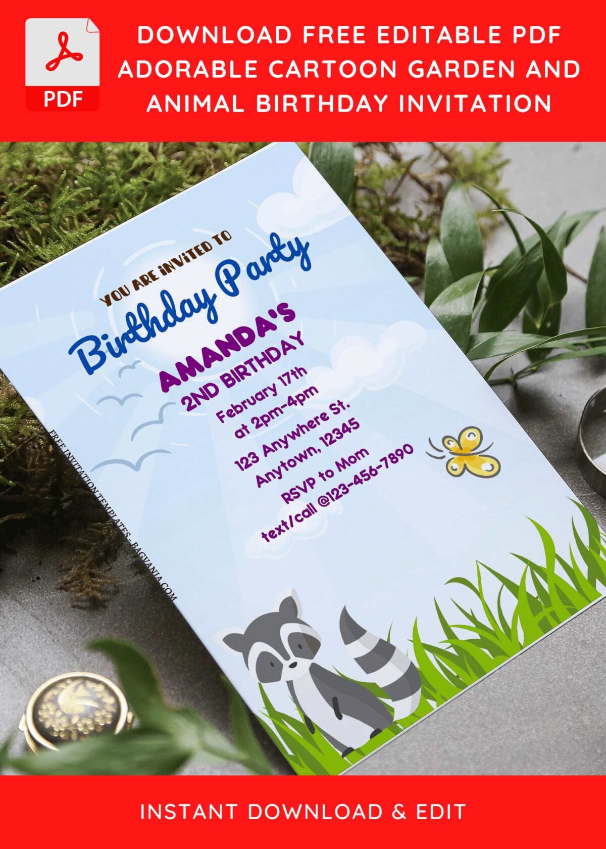(Free Editable PDF) Creative And Fun Woodland Birthday Invitation Templates F
