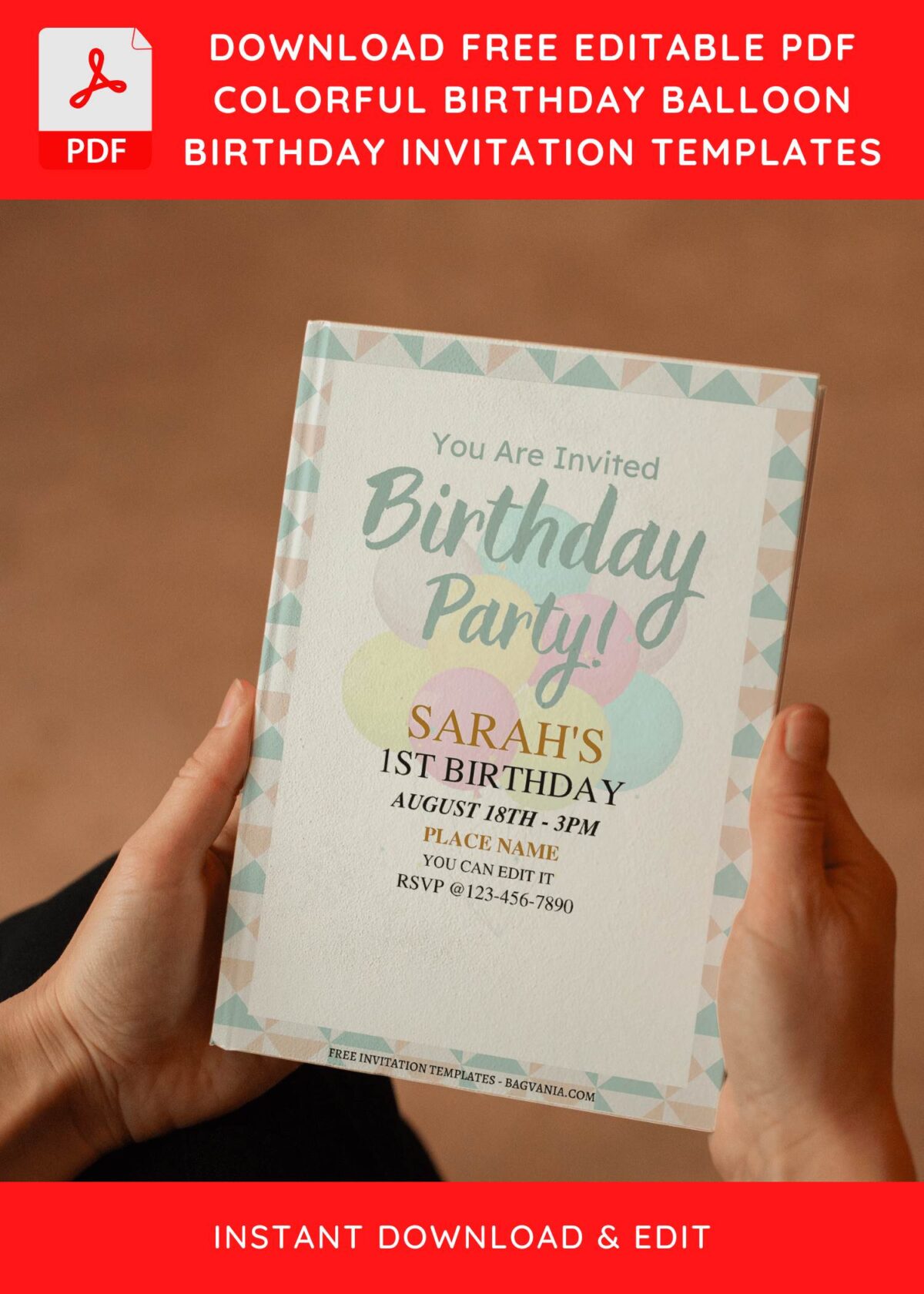 (Free Editable PDF) Chic Birthday Invitation Templates For Kids E
