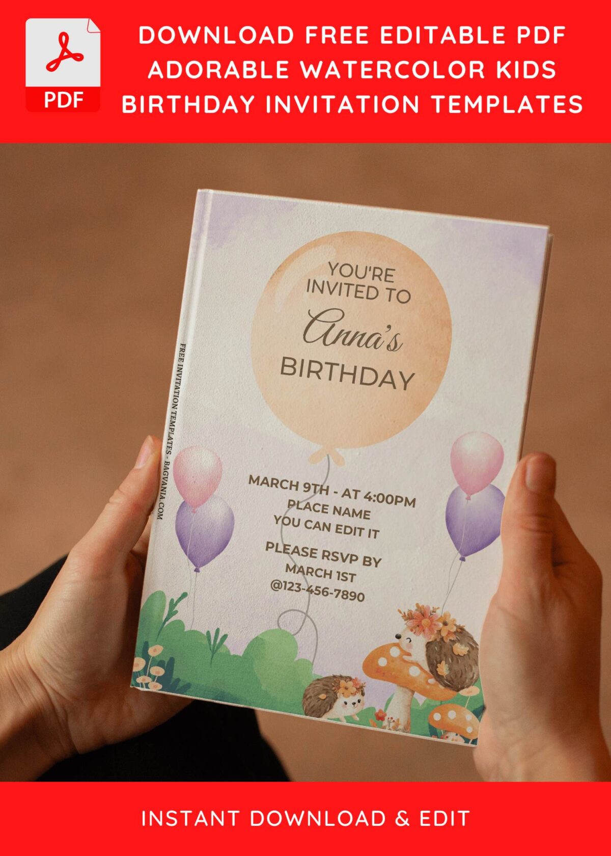 (Free Editable PDF) Playful Birthday Invitation Templates For Preschooler E