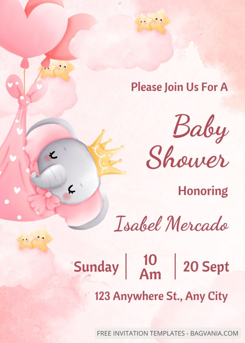 9+ Dreamy Pink Baby Shower Invitation Templates