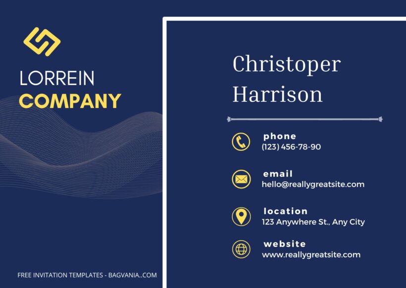 Blue & Gold Business Card Templates Two