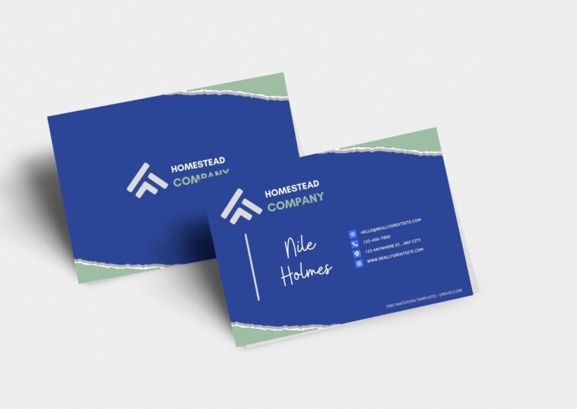 Blue Inspire Industry Business Card Templates MU