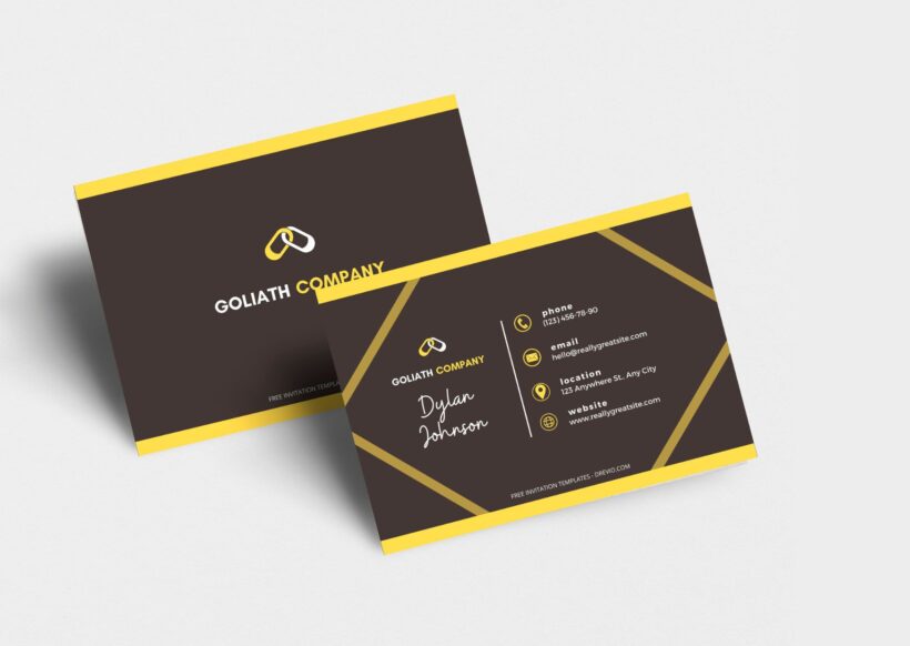 Fancy Gold Lines Business Card Templates MU