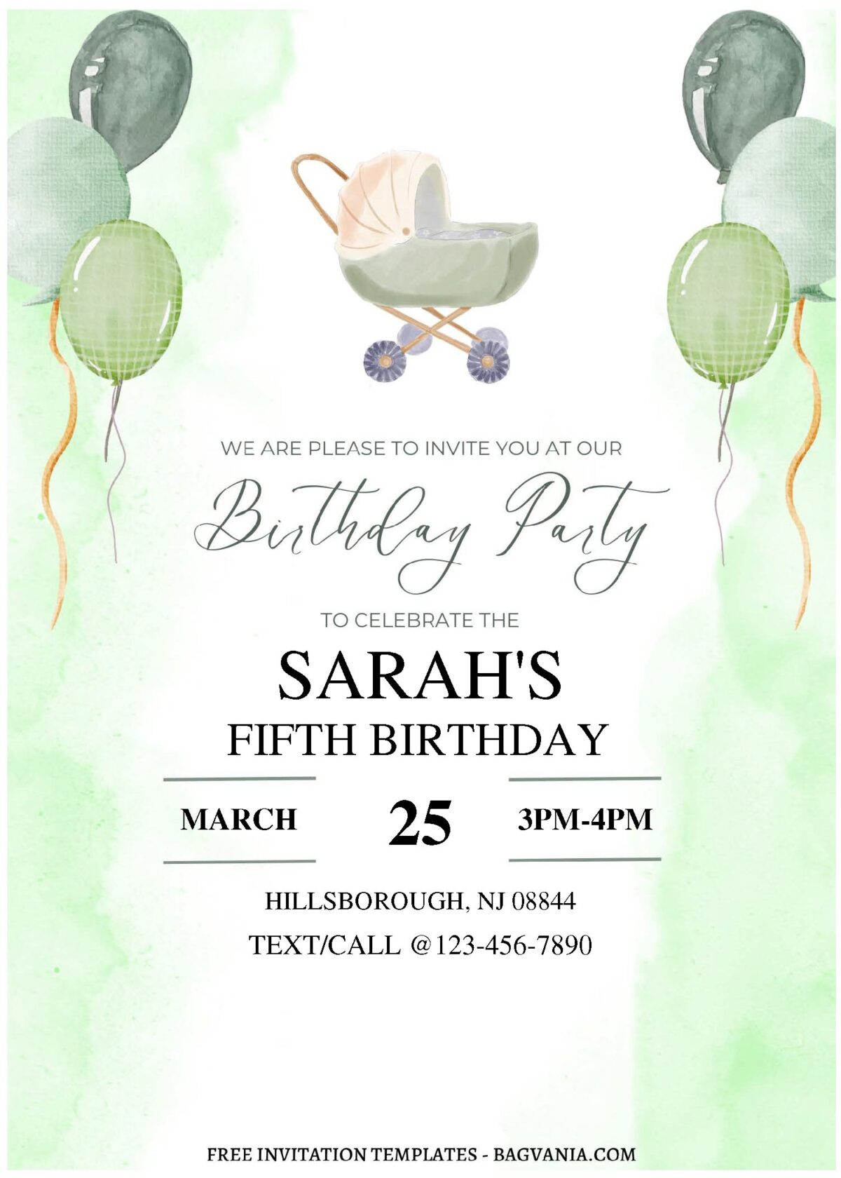 (Free Editable PDF) Delightful Watercolor Baby Shower Invitation Templates C