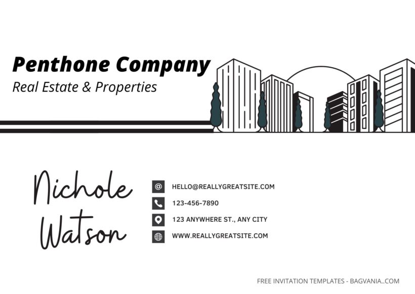 Simple Real Estate & Properties Business Card Templates Three