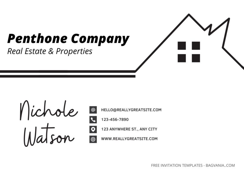 Simple Real Estate & Properties Business Card Templates Two