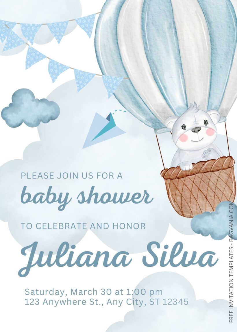 10+ Blue Sky Baby Shower Invitation Templates Title