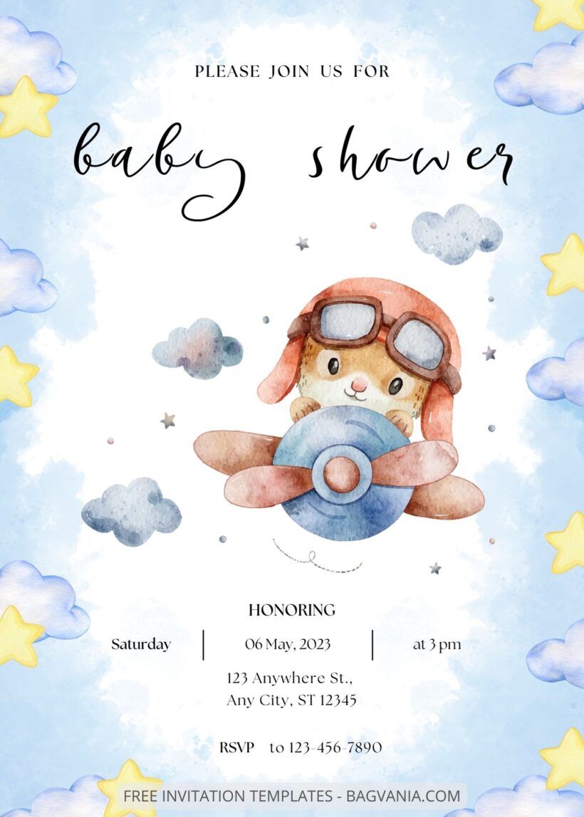 7+ Let's Fly! Baby Shower Invitation Templates Title