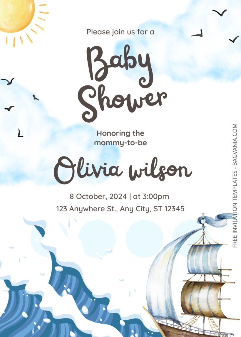 7+ Let's Sail! Baby Shower Invitation Templates Title