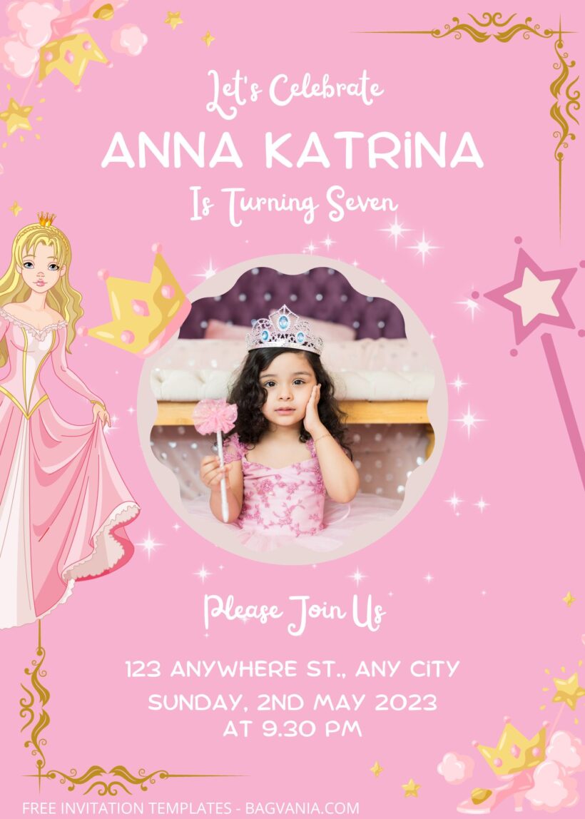 7+ Princess With Photo Birthday Invitation Templates Title
