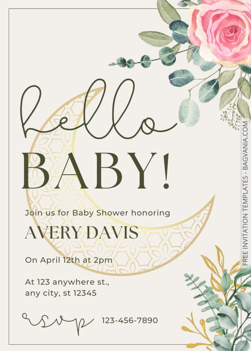 8+ Single Floral Baby Shower Invitation Templates Title