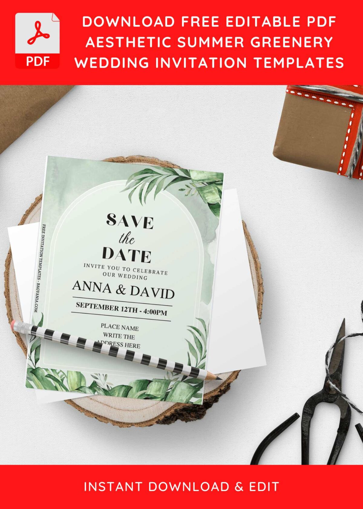 (Free Editable PDF) Classy Greenhouse Greenery Wedding Invitation Templates H