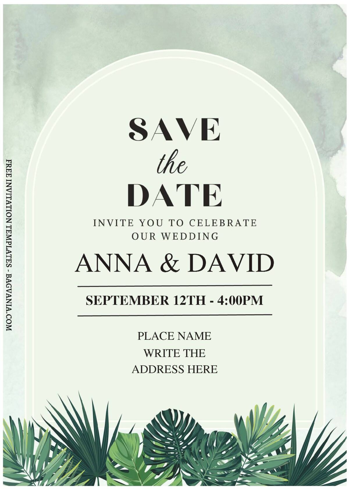 (Free Editable PDF) Classy Greenhouse Greenery Wedding Invitation Templates with elegant summer theme