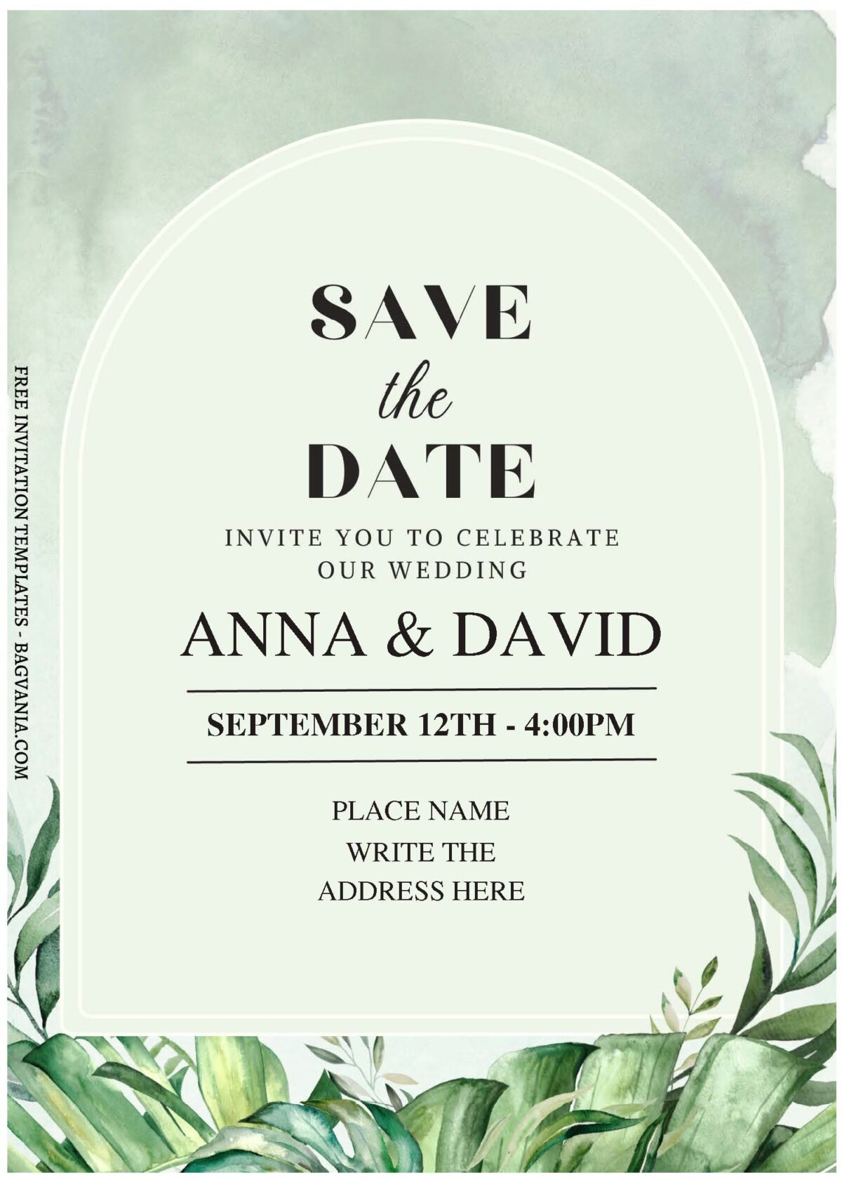 (Free Editable PDF) Classy Greenhouse Greenery Wedding Invitation Templates B