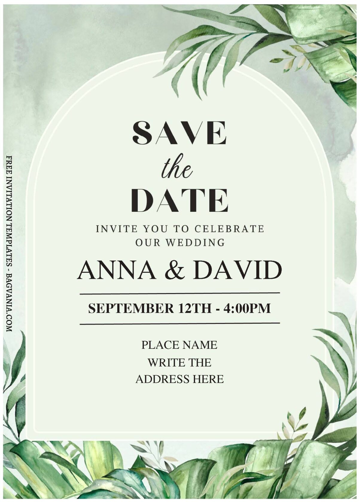 (Free Editable PDF) Classy Greenhouse Greenery Wedding Invitation Templates with editable text