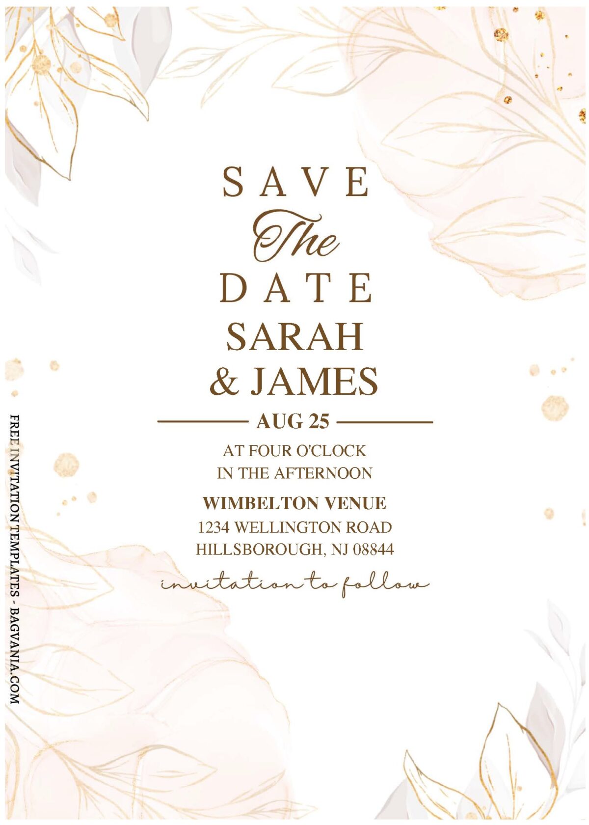 (Free Editable PDF) Spring Sakura Garden Wedding Invitation Templates A