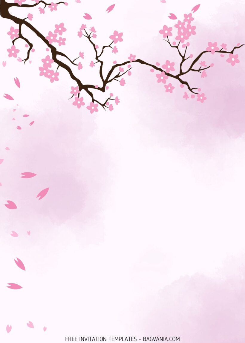 8+ Pink Cherry Blossom Graduation Party Invitation Templates One