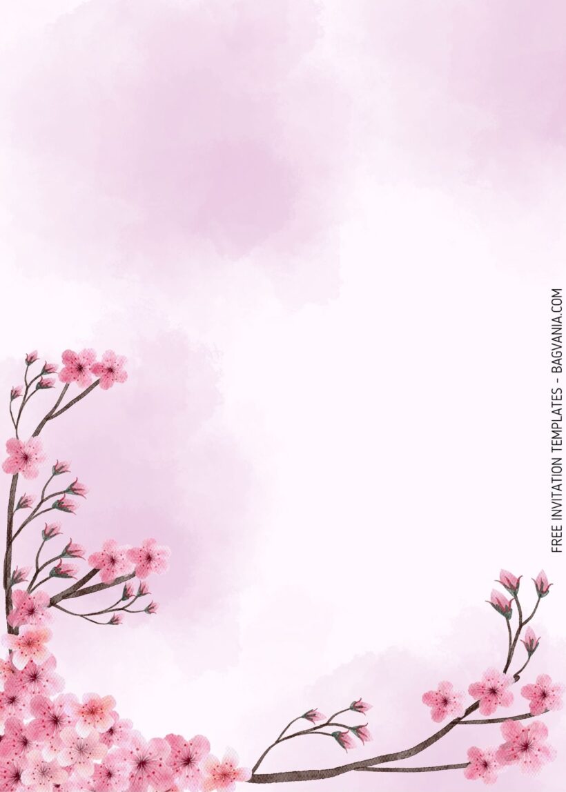 8+ Pink Cherry Blossom Graduation Party Invitation Templates Seven
