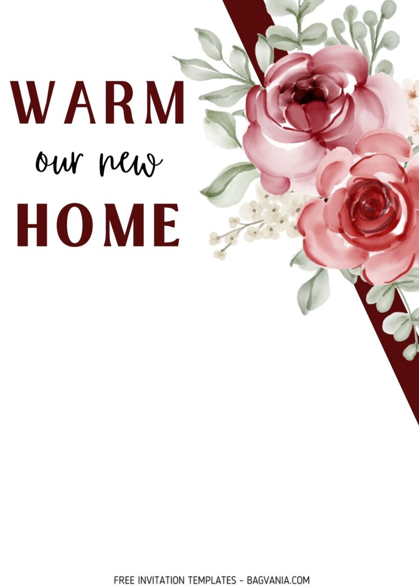 8+ Simple Red Rose Housewarming Party Invitation Templates One