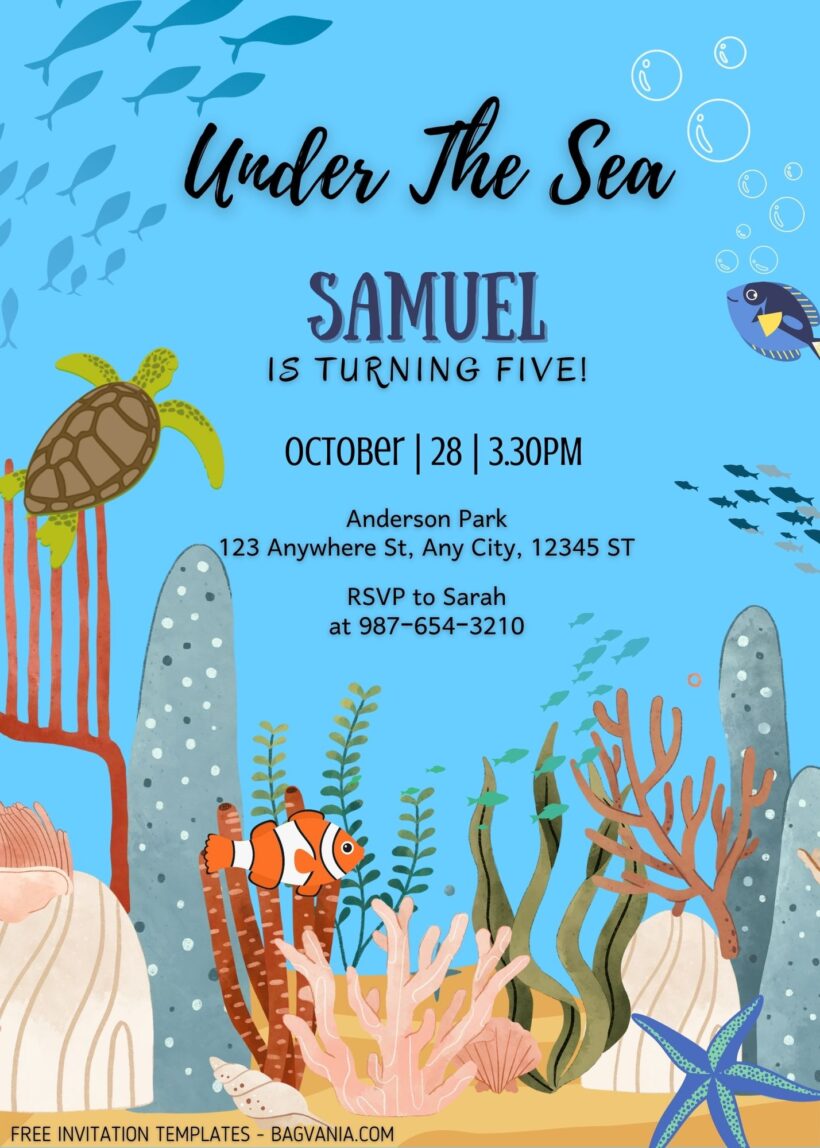 8+ Under The Sea Birthday Invitation Templates Title