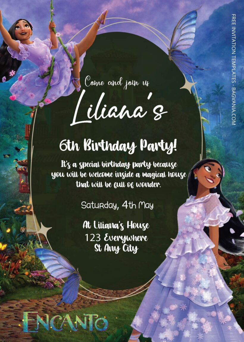 ( Free Editable PDF ) Encanto Magical Party Birthday Invitation Templates One