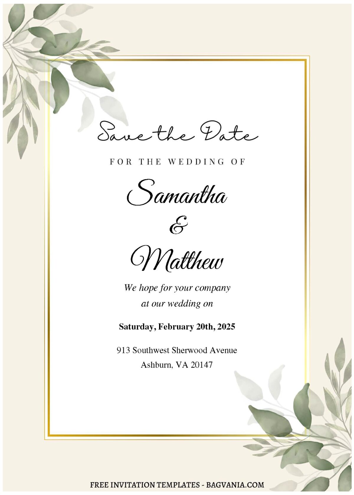 (Free Editable PDF) Soft And Subtle Floral Wedding Invitation Templates B