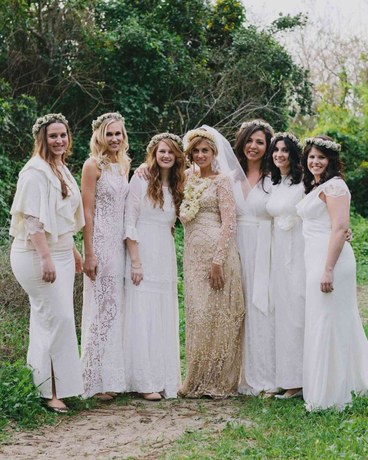 Boho Greenery Wedding Attire