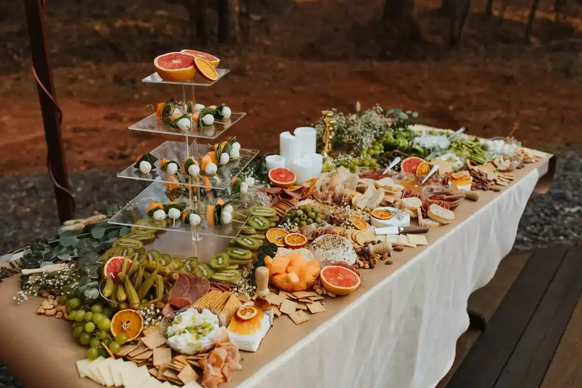 Boho Greenery Wedding Foods