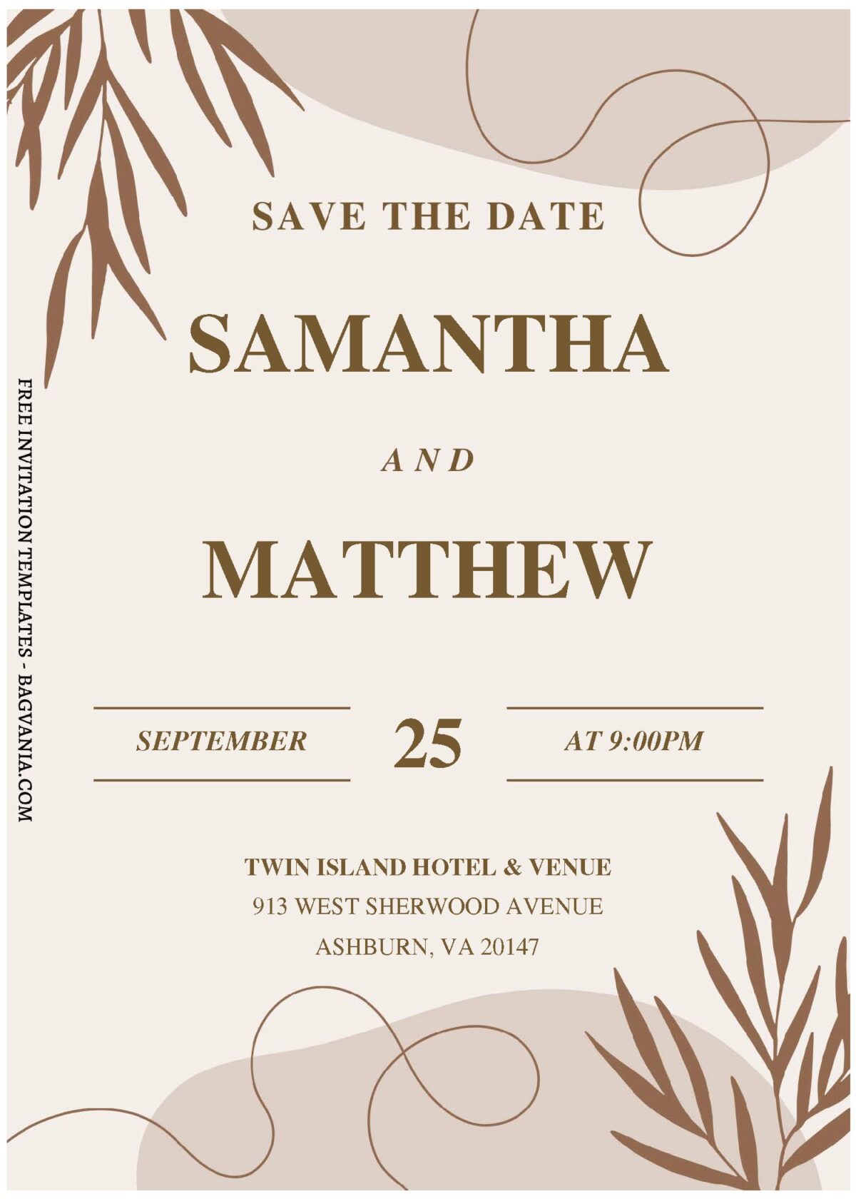 (Free Editable PDF) Beige Bohemian Greenery Baby Shower Invitation Templates C