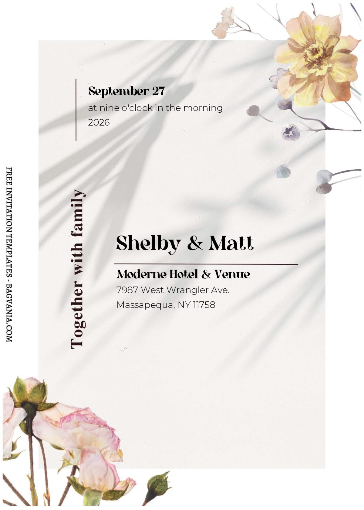 (Free Editable PDF) Lush And Leafy Freshness Wedding Invitation Templates A