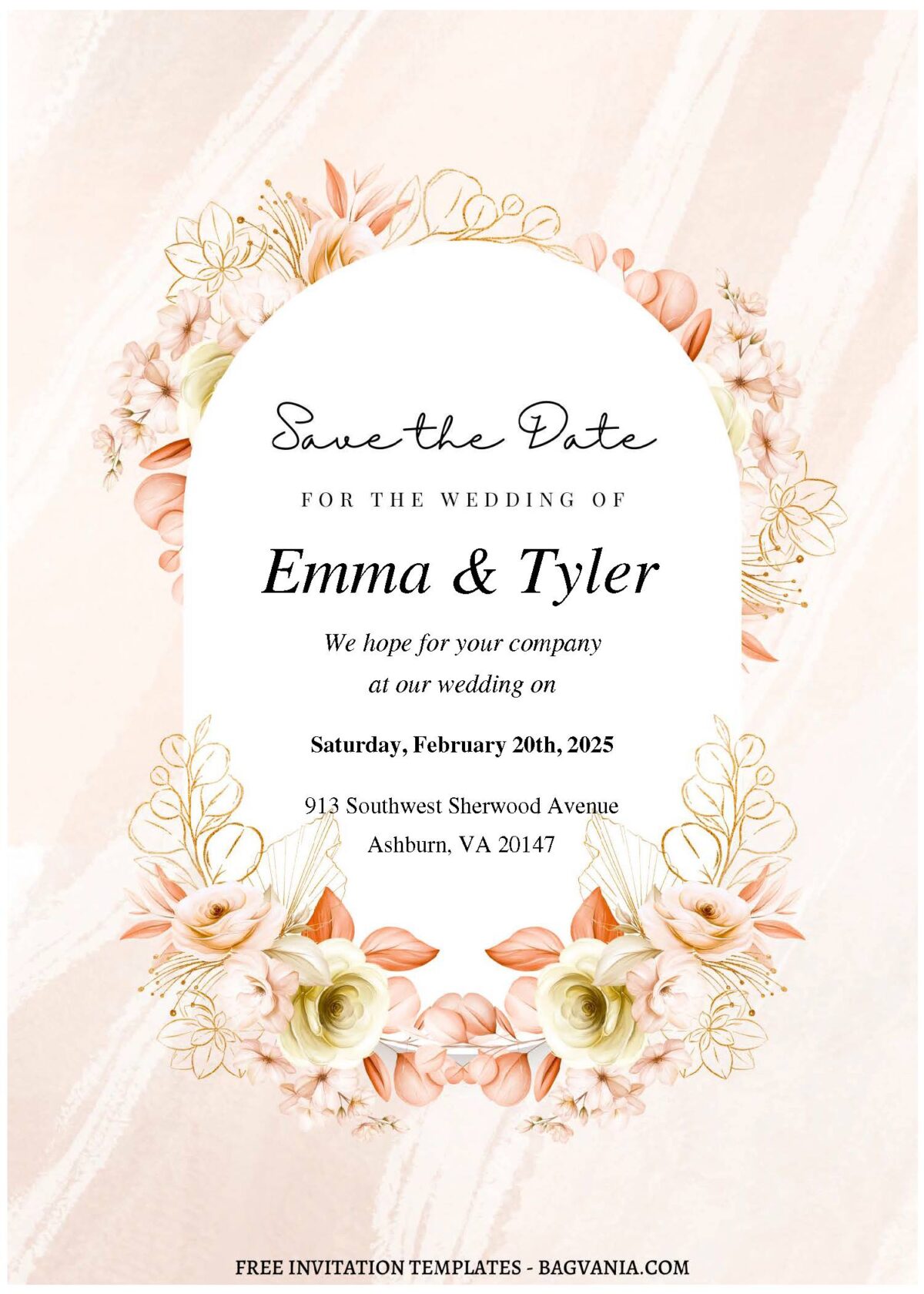 (Free Editable PDF) Spring Garden Dreams Wedding Invitation Templates A