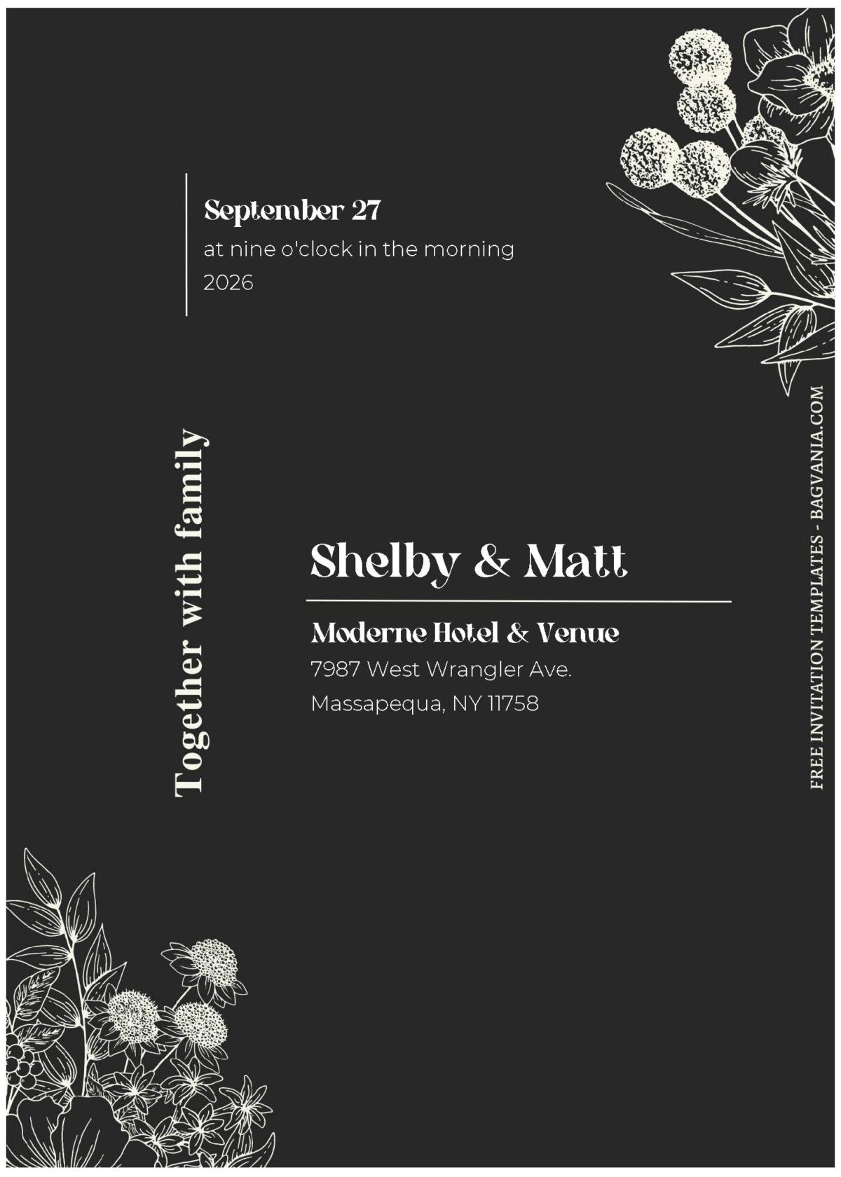 (Free Editable PDF) Timeless Bouquet Of Floral Wedding Invitation Templates A