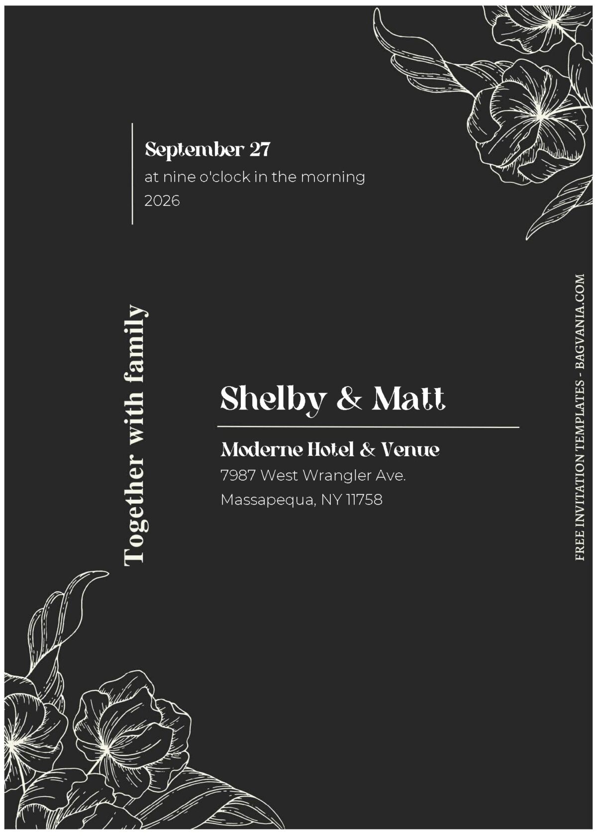 (Free Editable PDF) Timeless Bouquet Of Floral Wedding Invitation Templates C