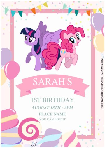 (Free Editable PDF) Magical My Little Pony Candyland Birthday ...