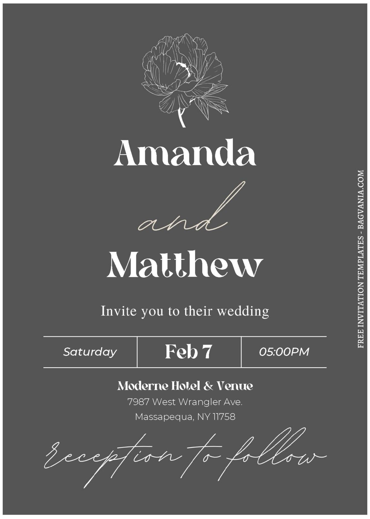 (Free Editable PDF) The Script Wedding Invitation Templates B