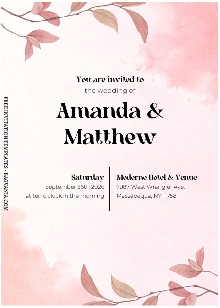 (Free Editable PDF) Eclectic Minimalist Wedding Invitation Templates ...