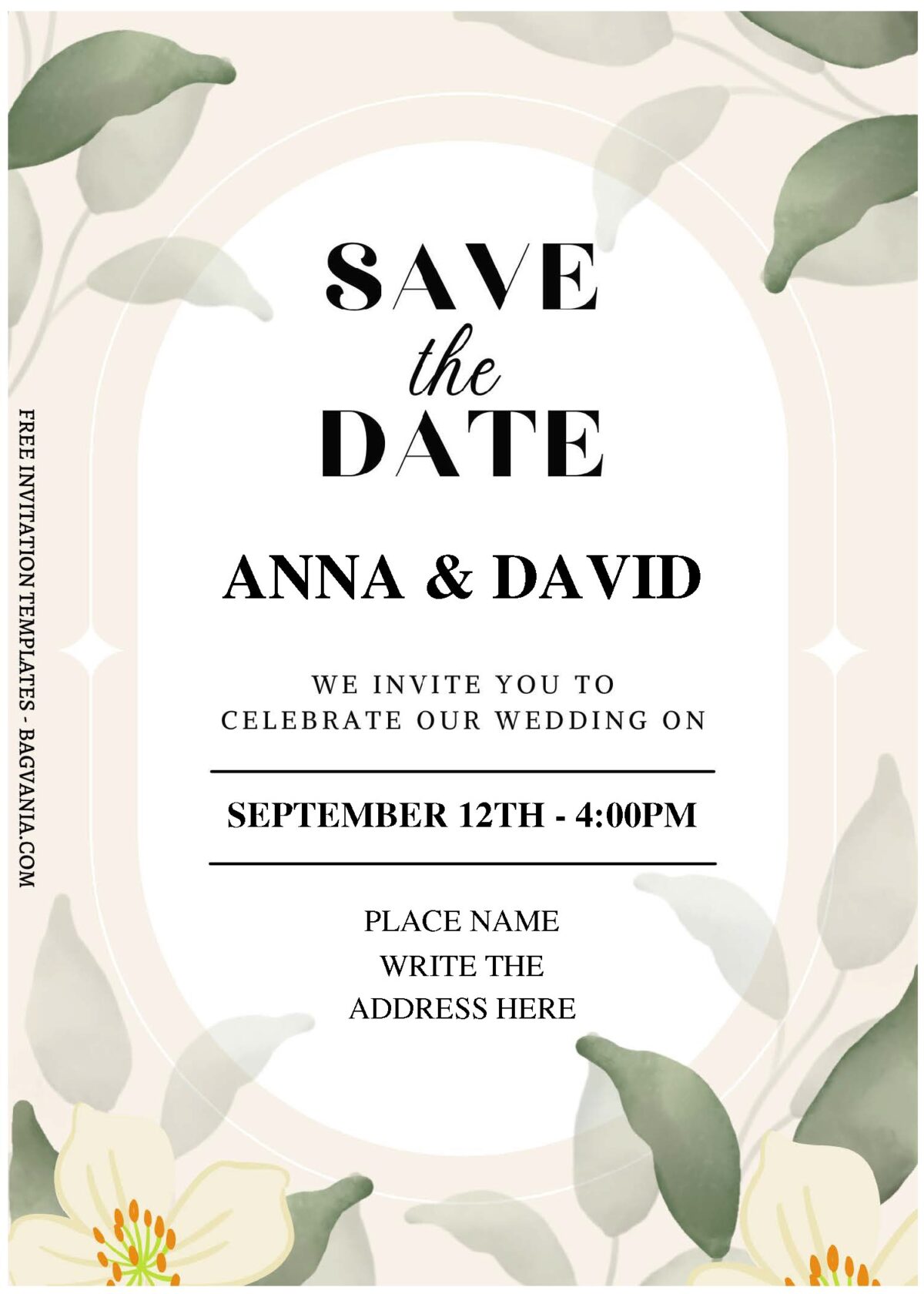 (Free Editable PDF) Everlasting Grace Wedding Invitation Templates A