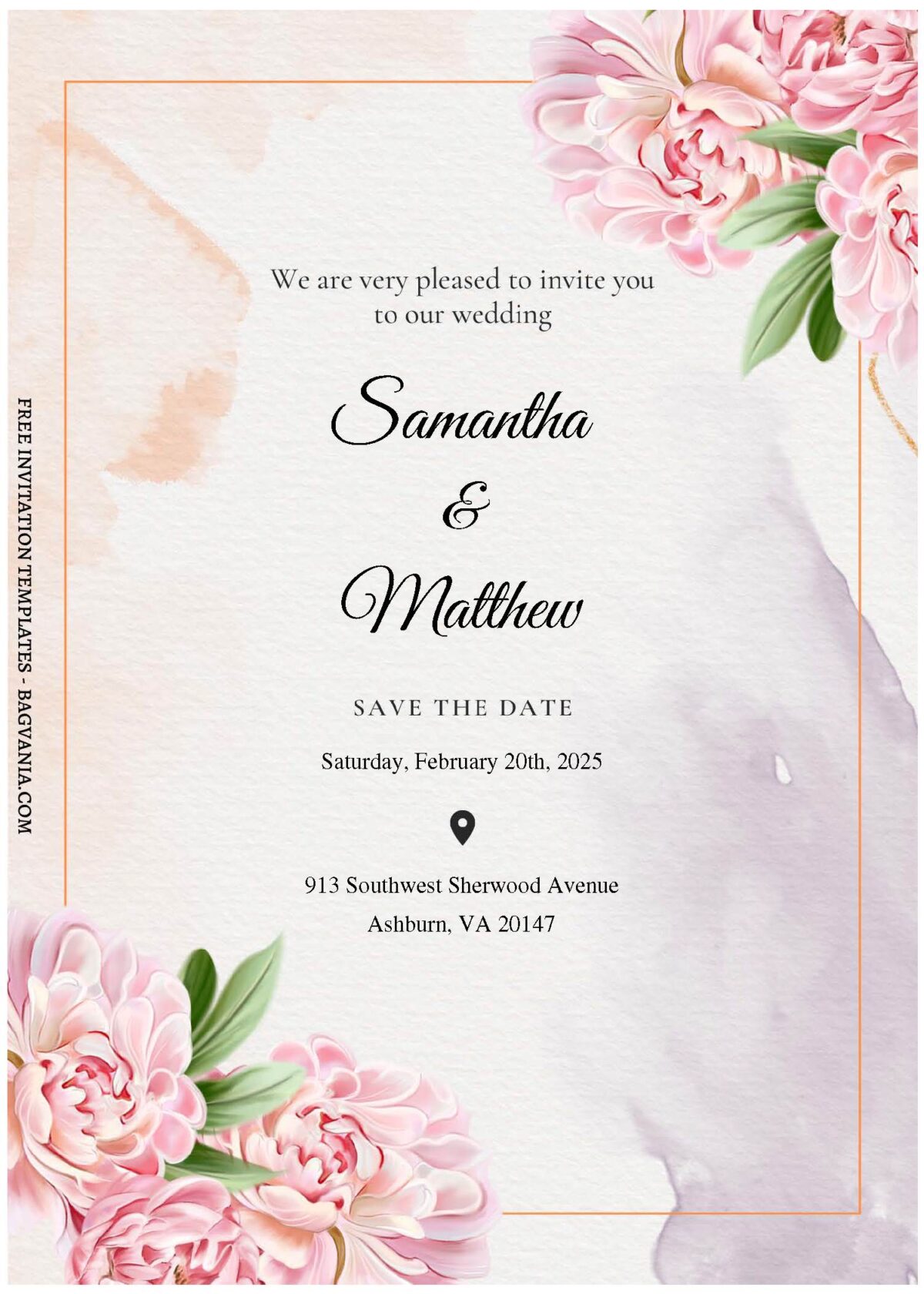 (Free Editable PDF) Natural Whispers Wedding Invitation Templates C